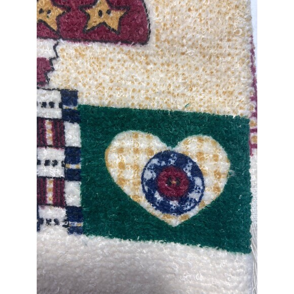 Vintage Cecil Saydah Dish Towel Set Primitive Country Angel Patchwork Hearts New - Picture 5 of 6